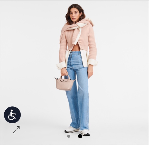 LONGCHAMP
Le Pliage XTRA XS Leather Handbag with Strap nude pale pink color - Picture 2 of 2